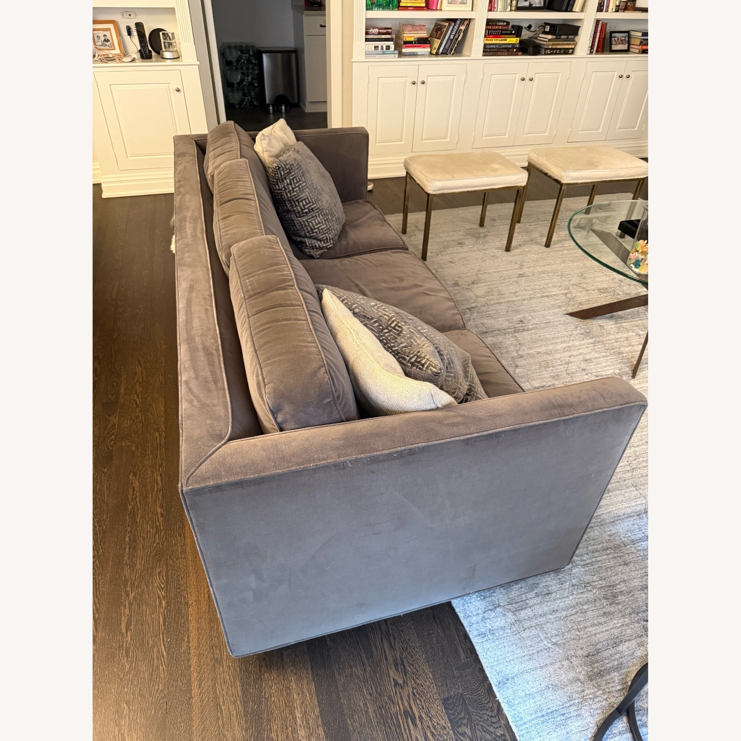 Todd Hase Velvet Upholstered Sofa - image-2