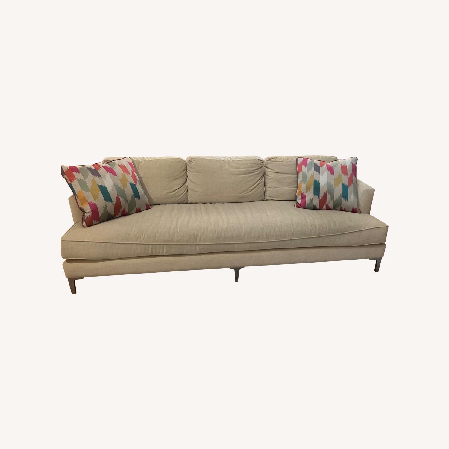 Kravet Union 93" Sofa with Chrome leg - image-0