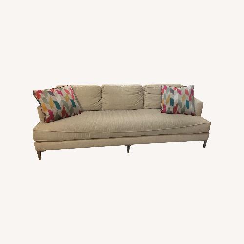 Used Kravet Union 93" Sofa with Chrome leg  for sale on AptDeco