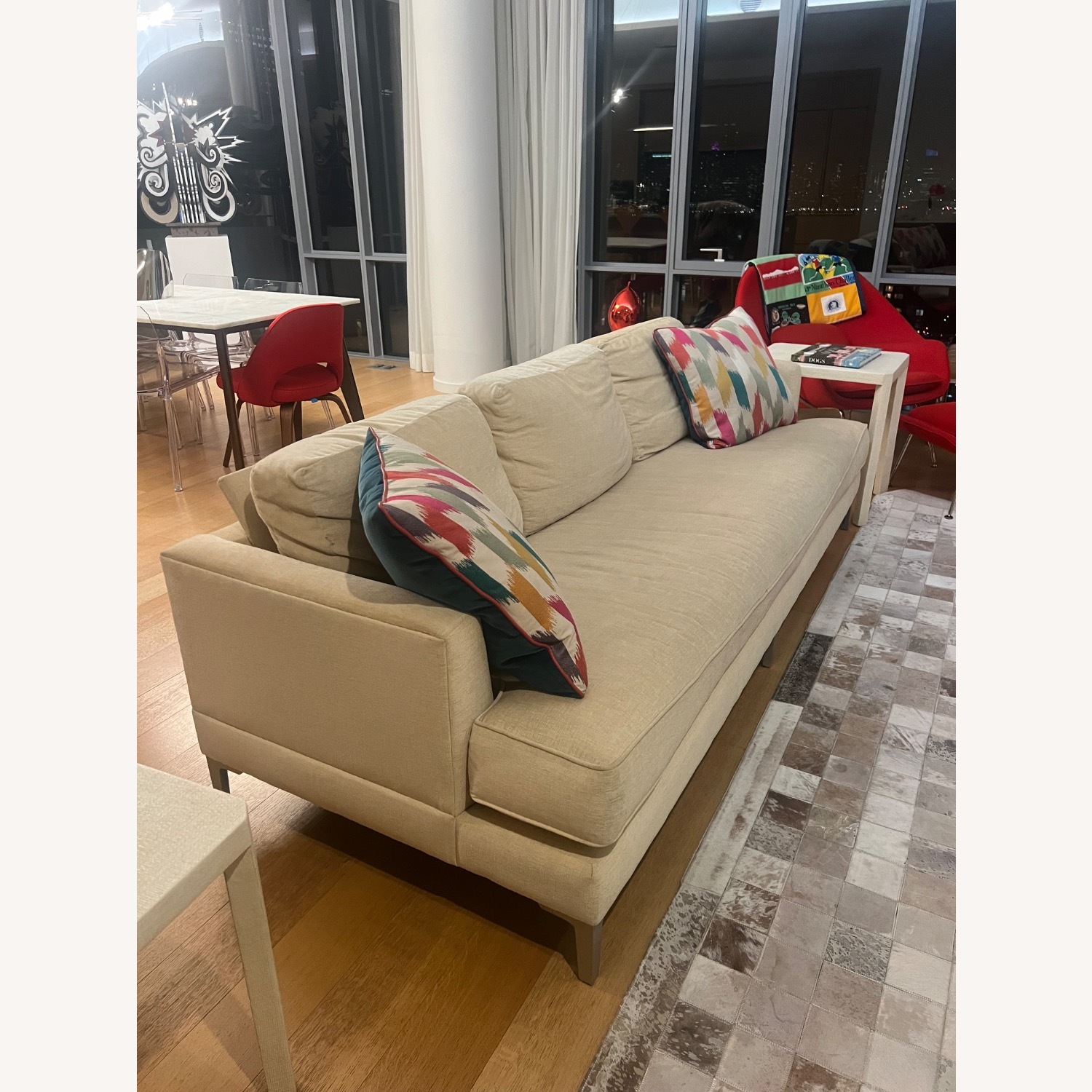 Kravet Union 93" Sofa with Chrome leg - image-2