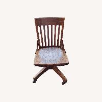 Vintage Swivel Rock n Rolling OAK Desk Chair