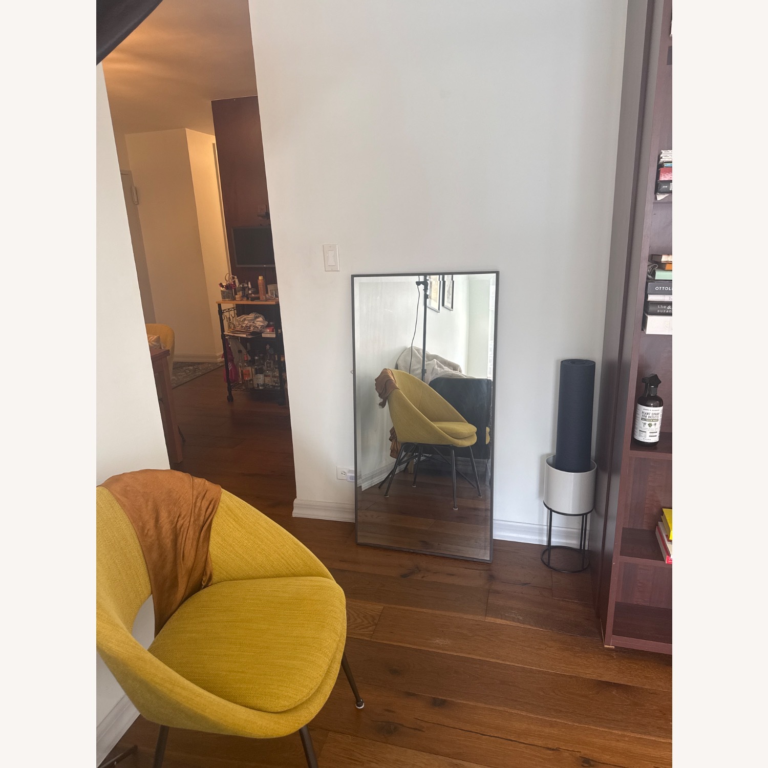 Glass and Grey Hanging Wall Mirror - image-2