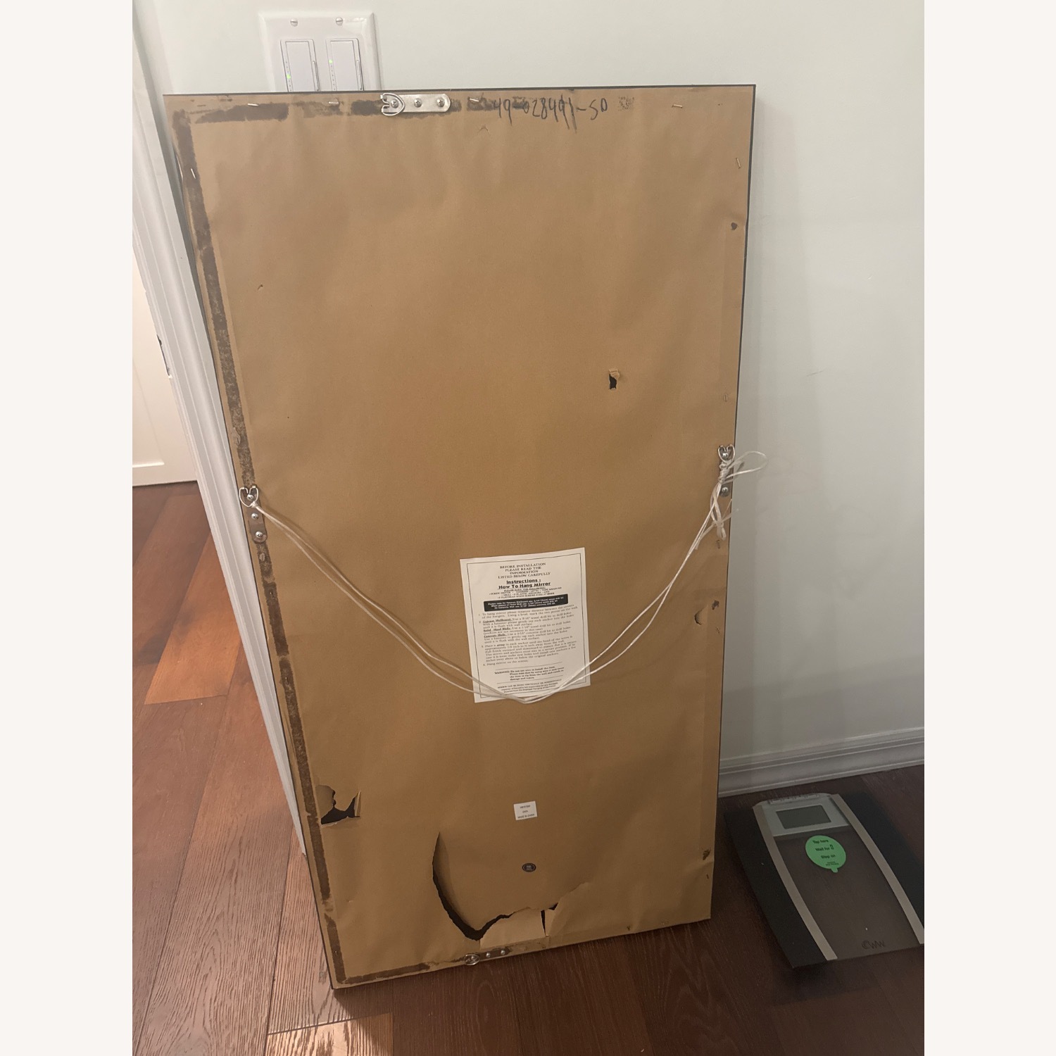 Glass and Grey Hanging Wall Mirror - image-4