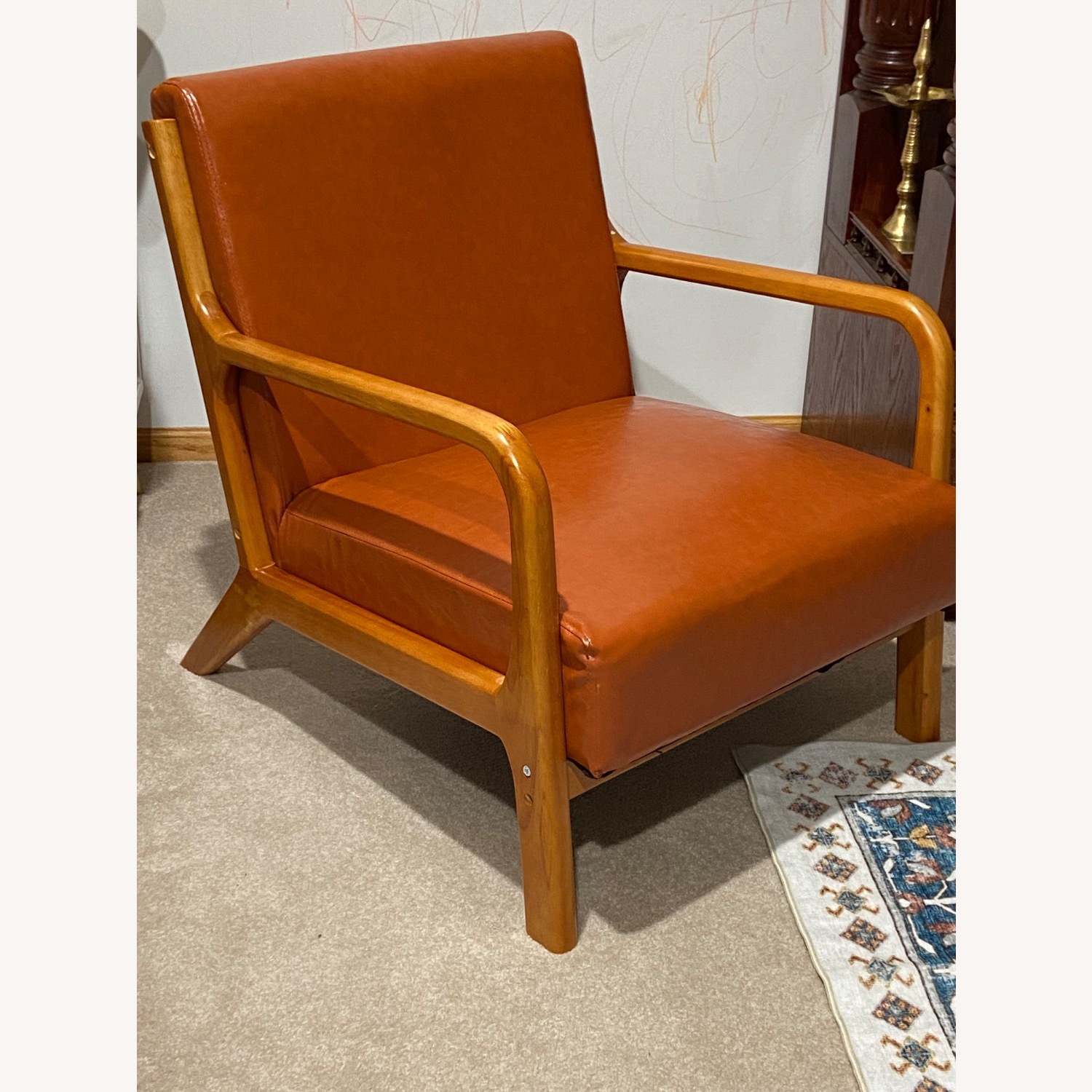 Barrick Faux Leather Armchair - image-3