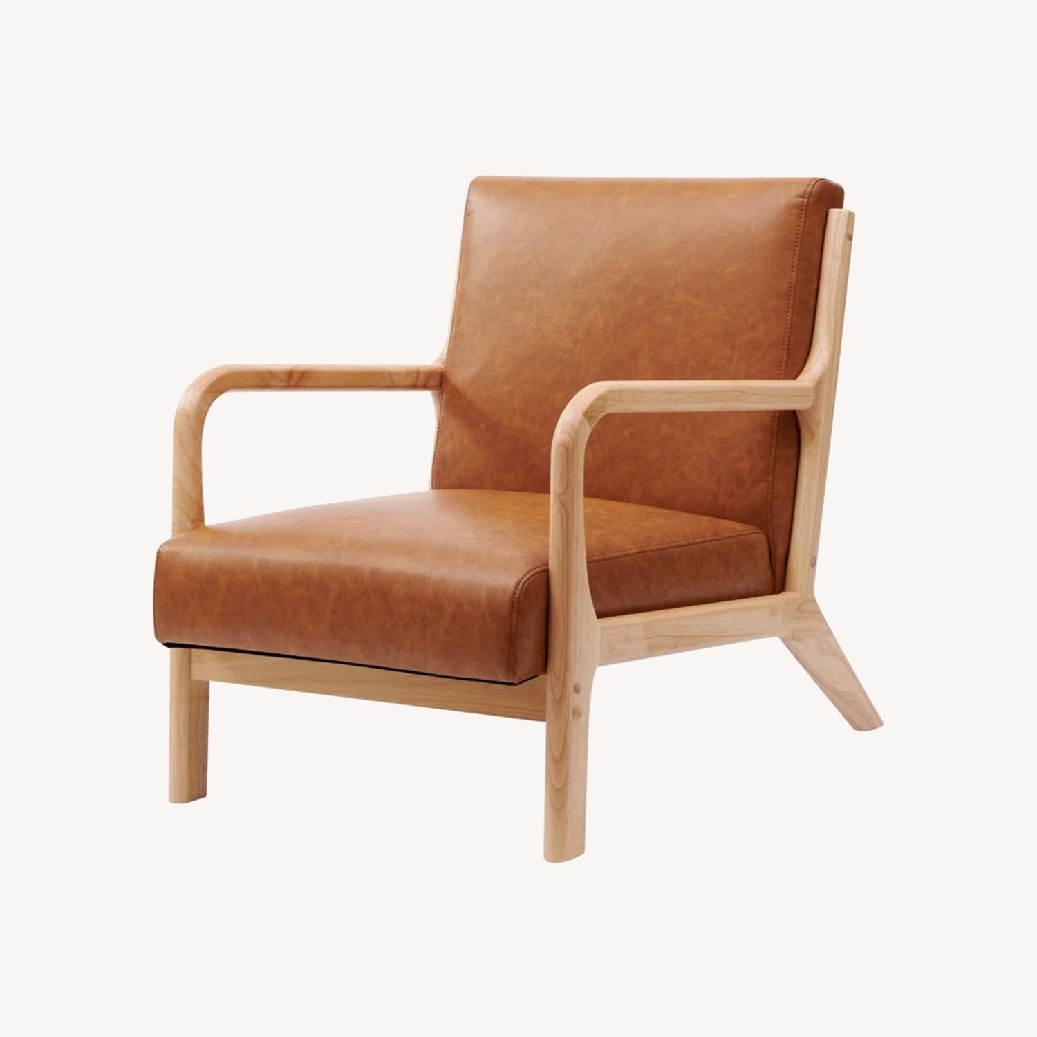 Barrick Faux Leather Armchair - image-0