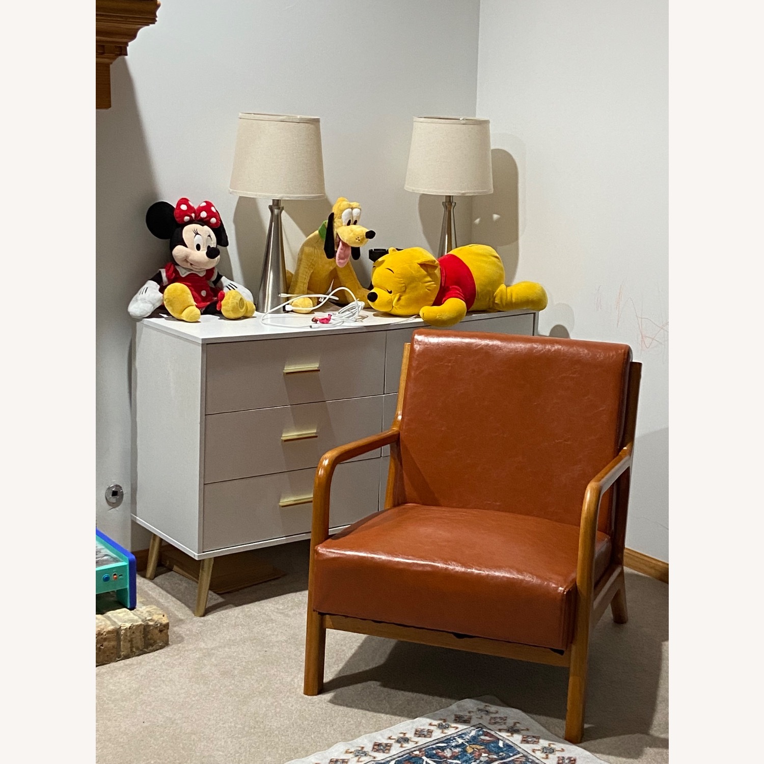 Barrick Faux Leather Armchair - image-1