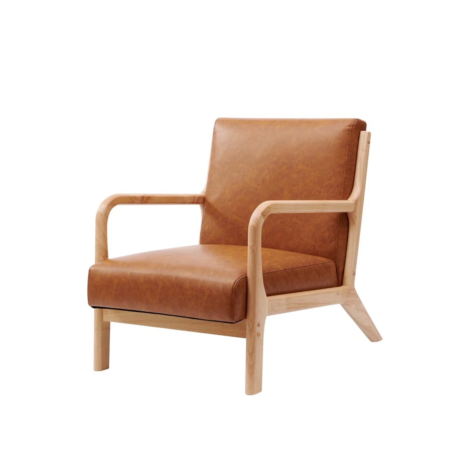 Barrick Faux Leather Armchair - image-5
