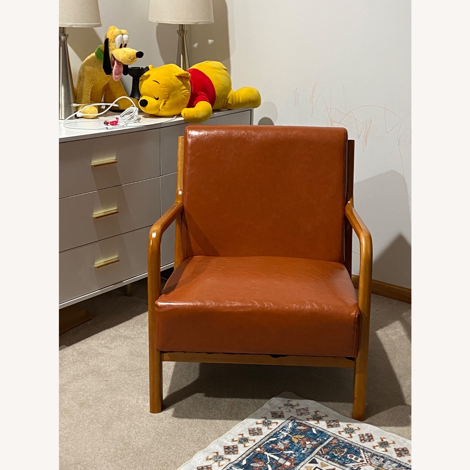 Barrick Faux Leather Armchair - image-4