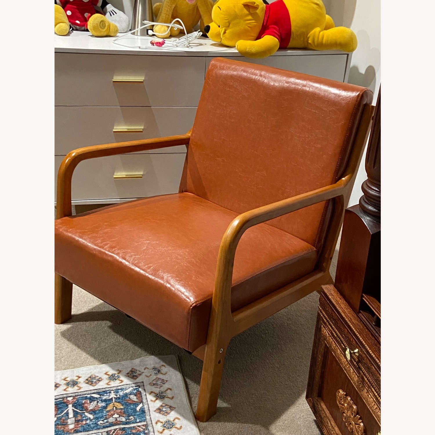 Barrick Faux Leather Armchair - image-2