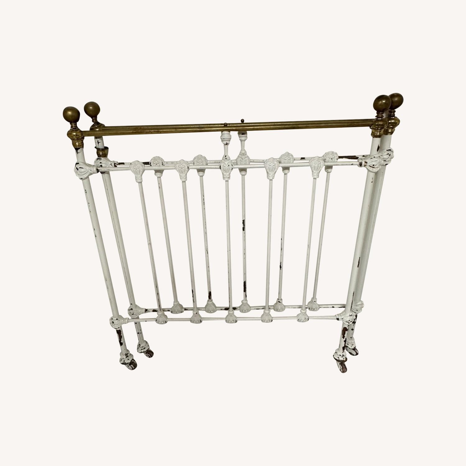 Antique Twin Brass Bed Headboards - image-0