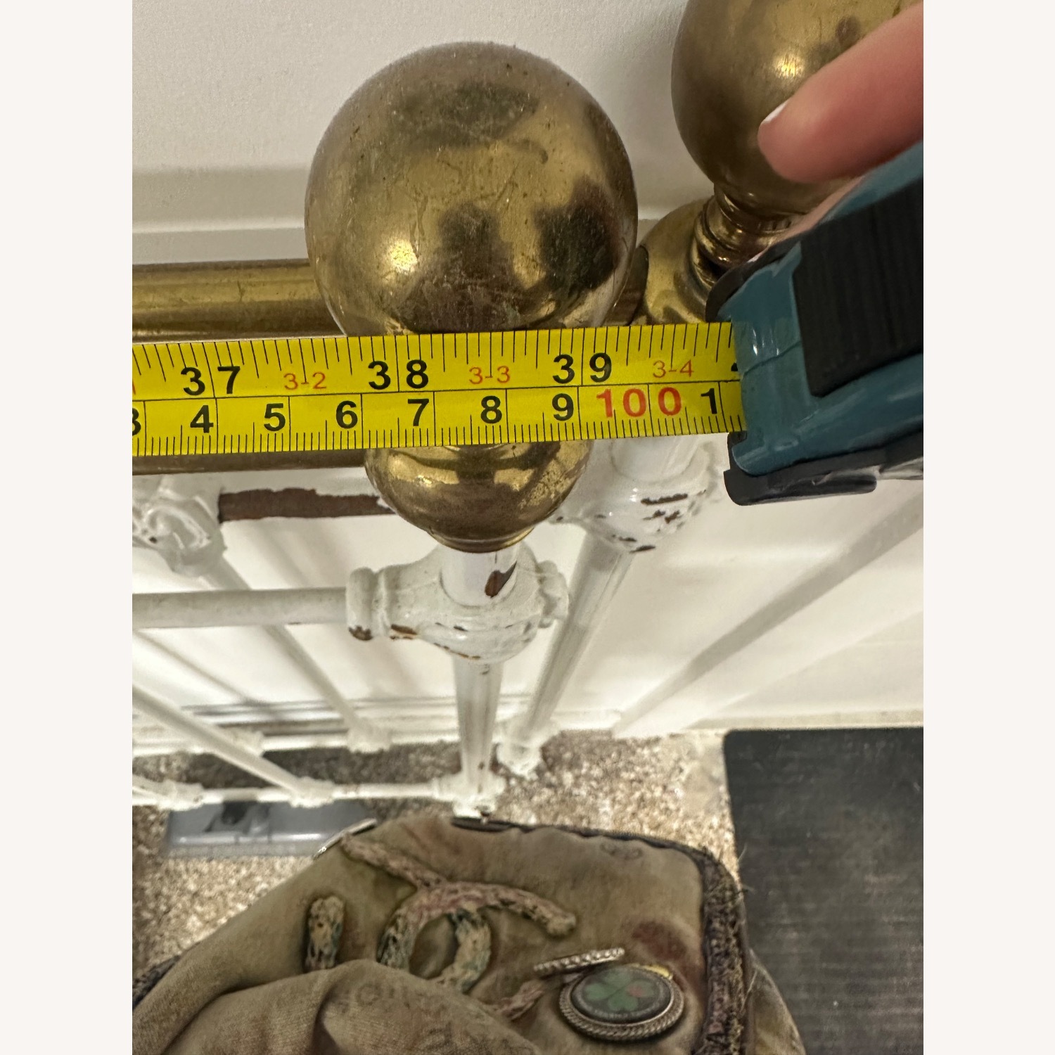 Antique Twin Brass Bed Headboards - image-9