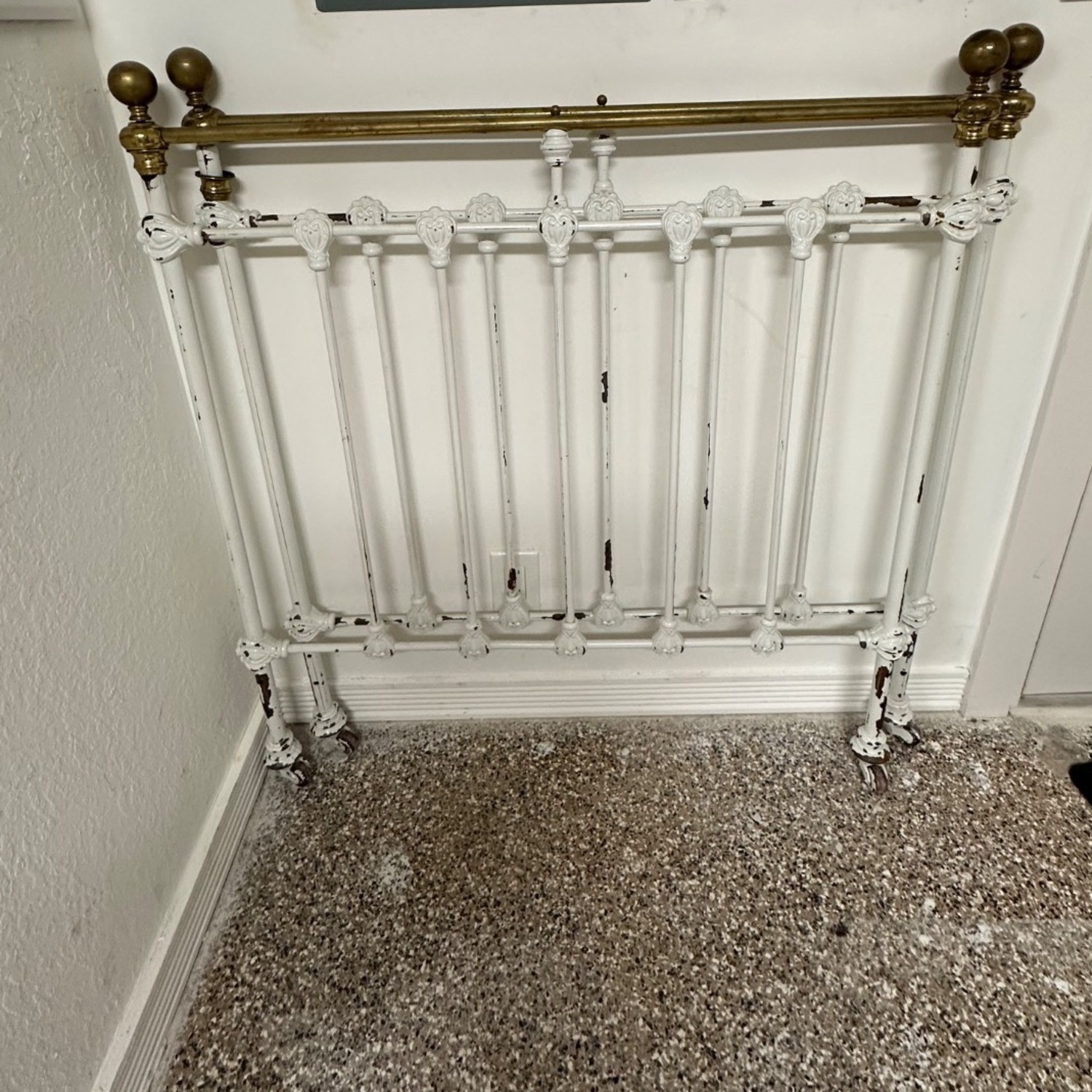 Antique Twin Brass Bed Headboards - image-10