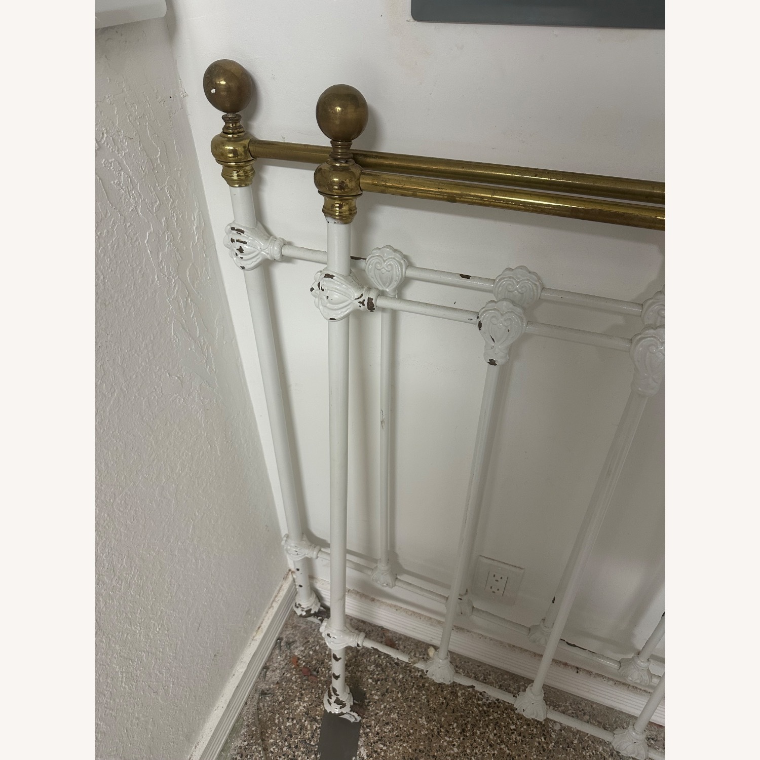 Antique Twin Brass Bed Headboards - image-6