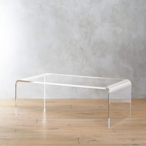 Used CB2 Peekaboo 44" Acrylic Tall Coffee Table for sale on AptDeco