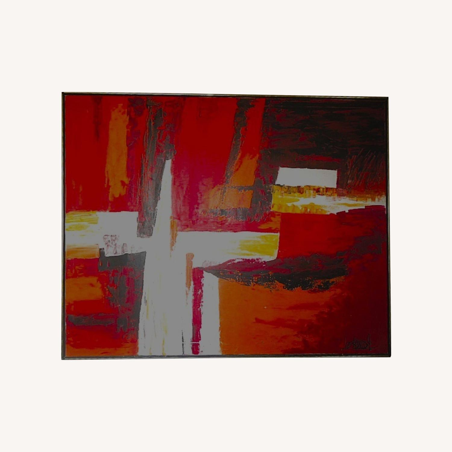 HUGE 48X61" 1970s Lee Reynolds Oil Painting - image-0