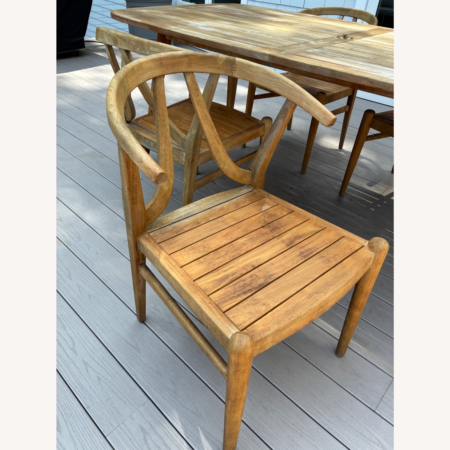Teak 5 piece Outdoor Table Set  - image-7