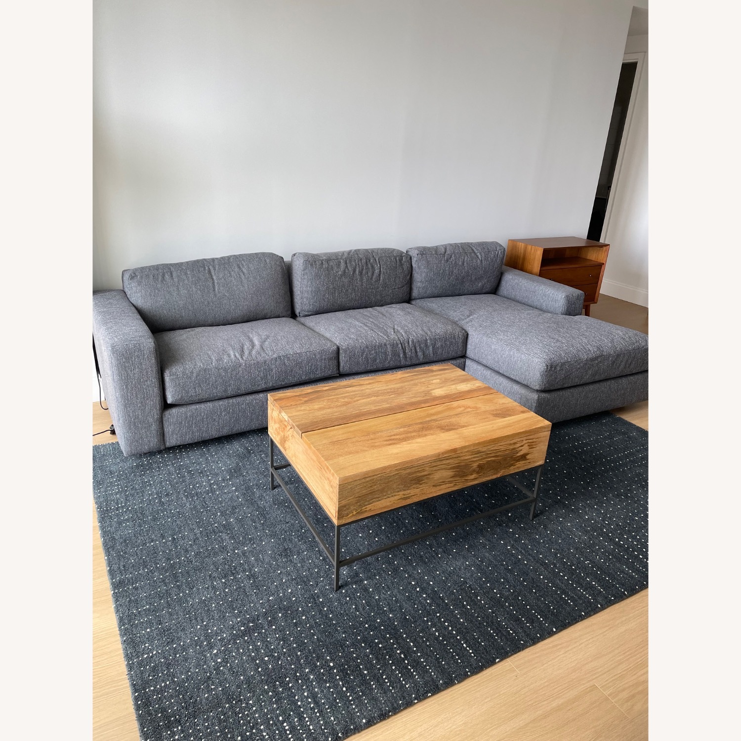 West Elm Graduated Dot Rug, 6X9, Navy  - image-3