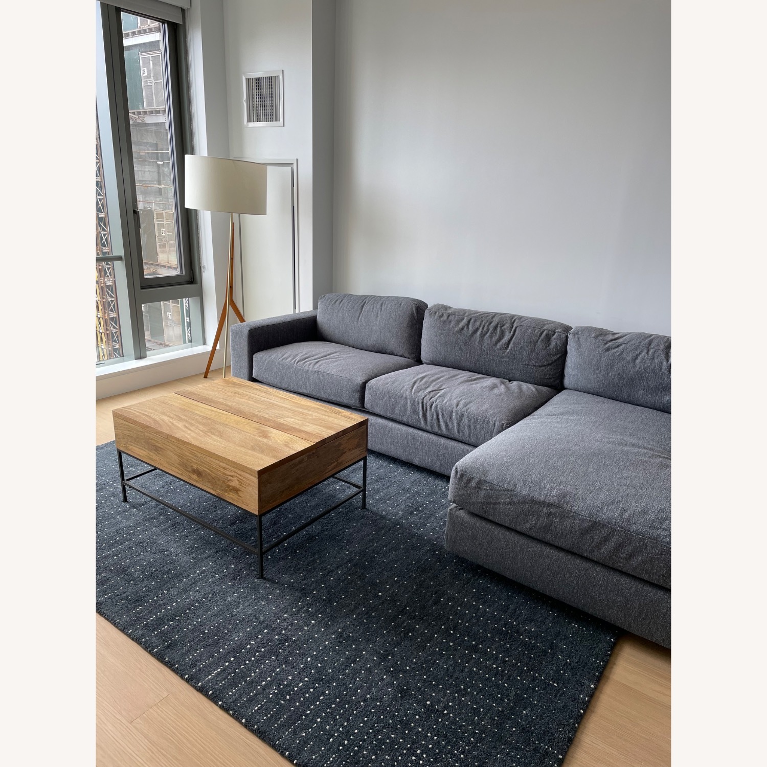 West Elm Graduated Dot Rug, 6X9, Navy  - image-2