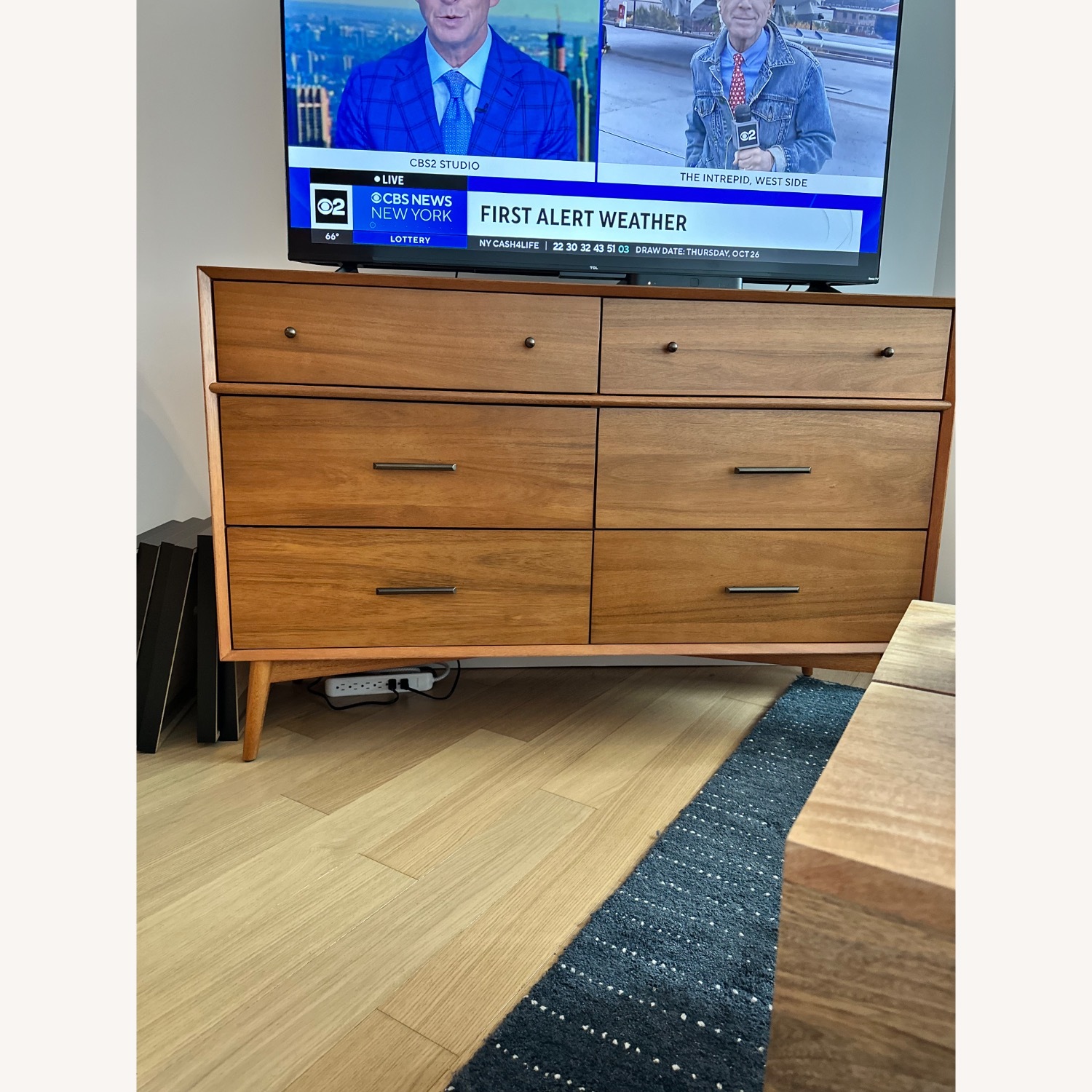  Mid-Century 6-Drawer Dresser 56", Acorn - image-3