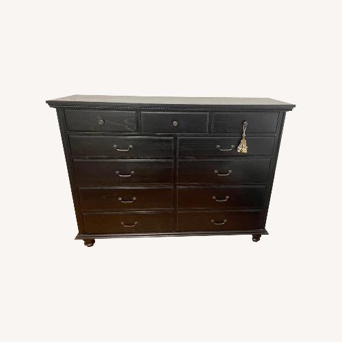 Used High Quality Used Black Wood Dresser  for sale on AptDeco