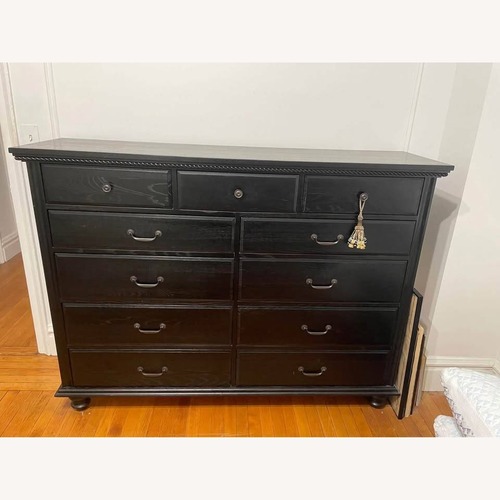 Used High Quality Used Black Wood Dresser  for sale on AptDeco
