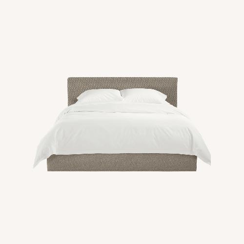 Used Wyatt Queen Bed in Arin Gray Fabric  for sale on AptDeco