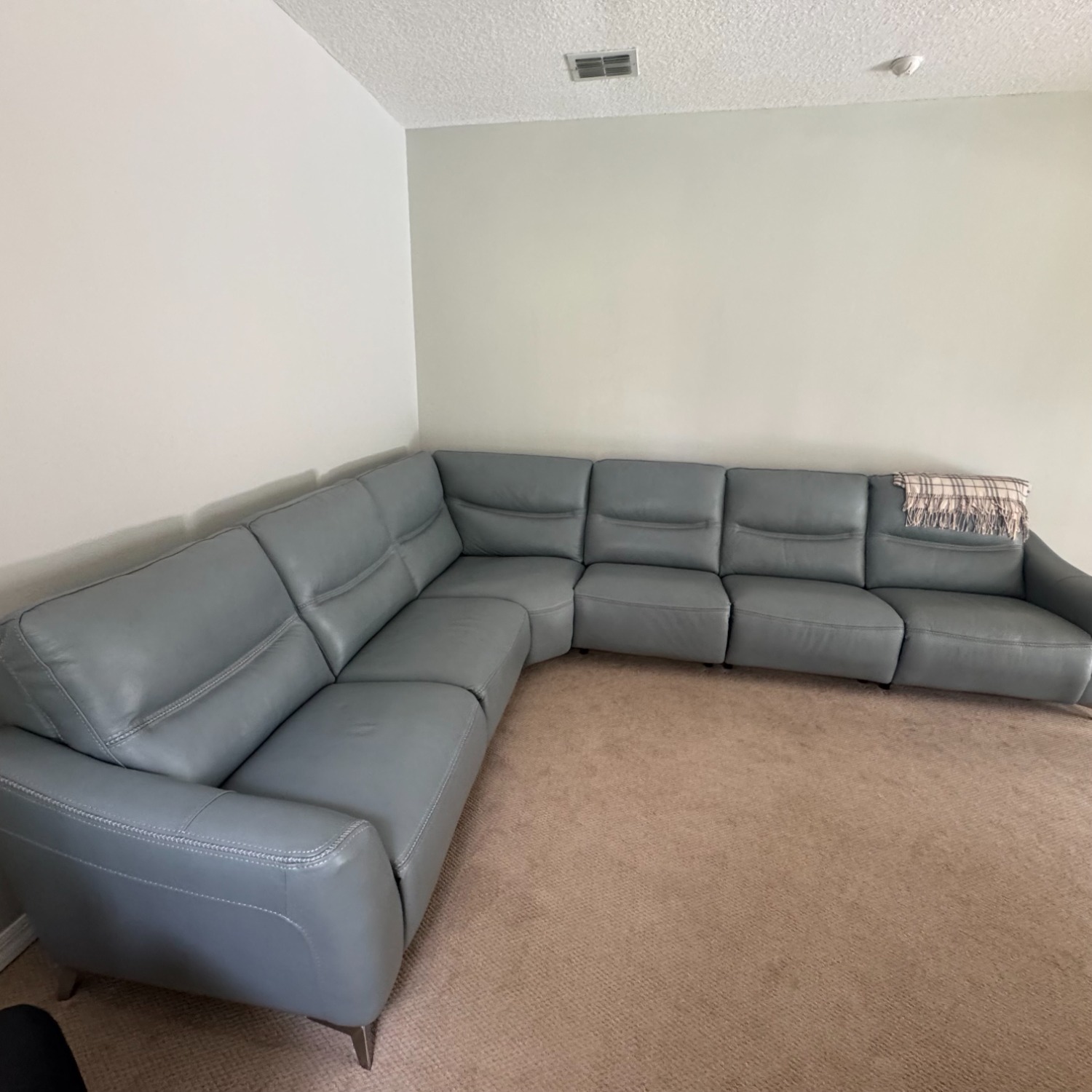 Aqua Leather Sectional  - image-1