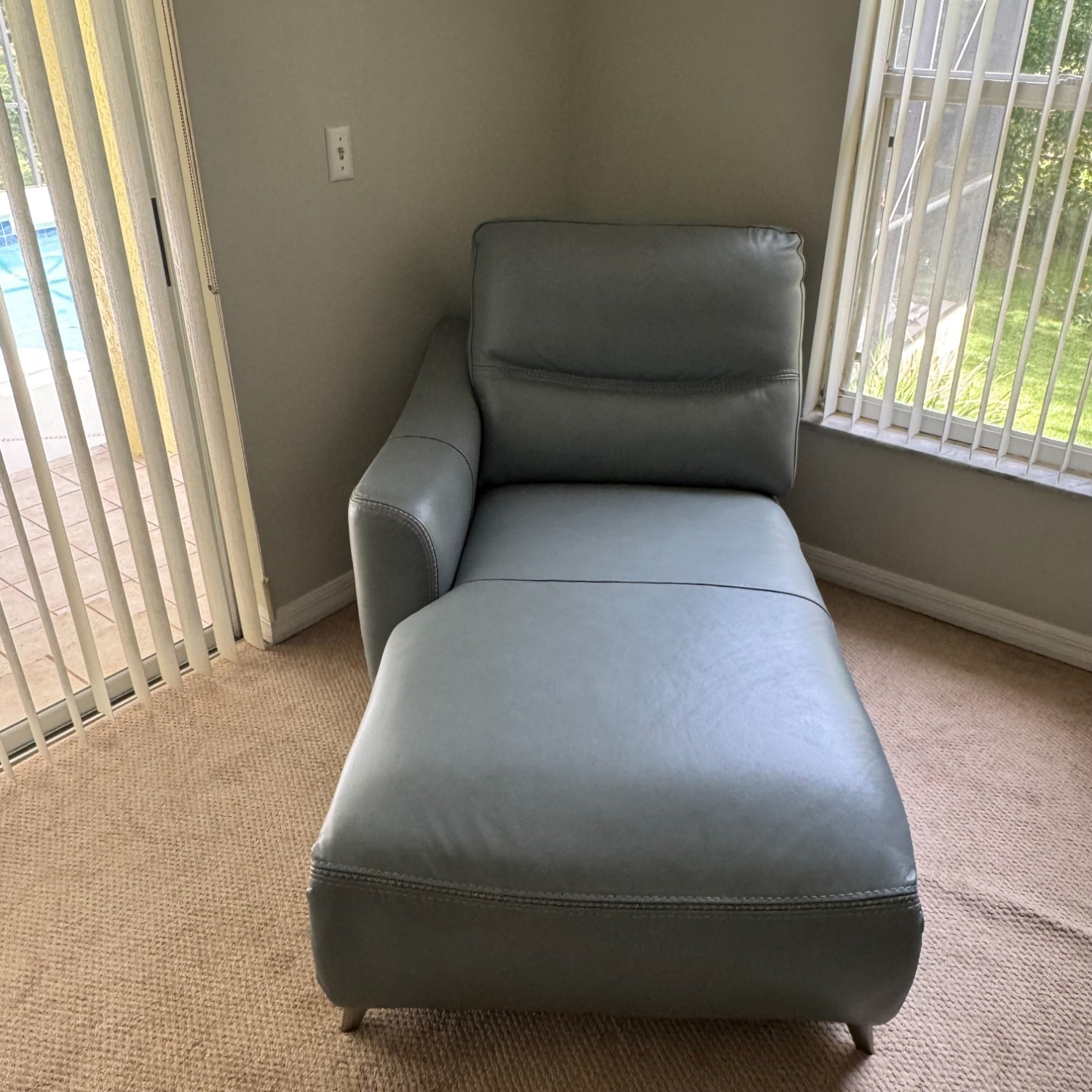 Aqua Leather Sectional  - image-2