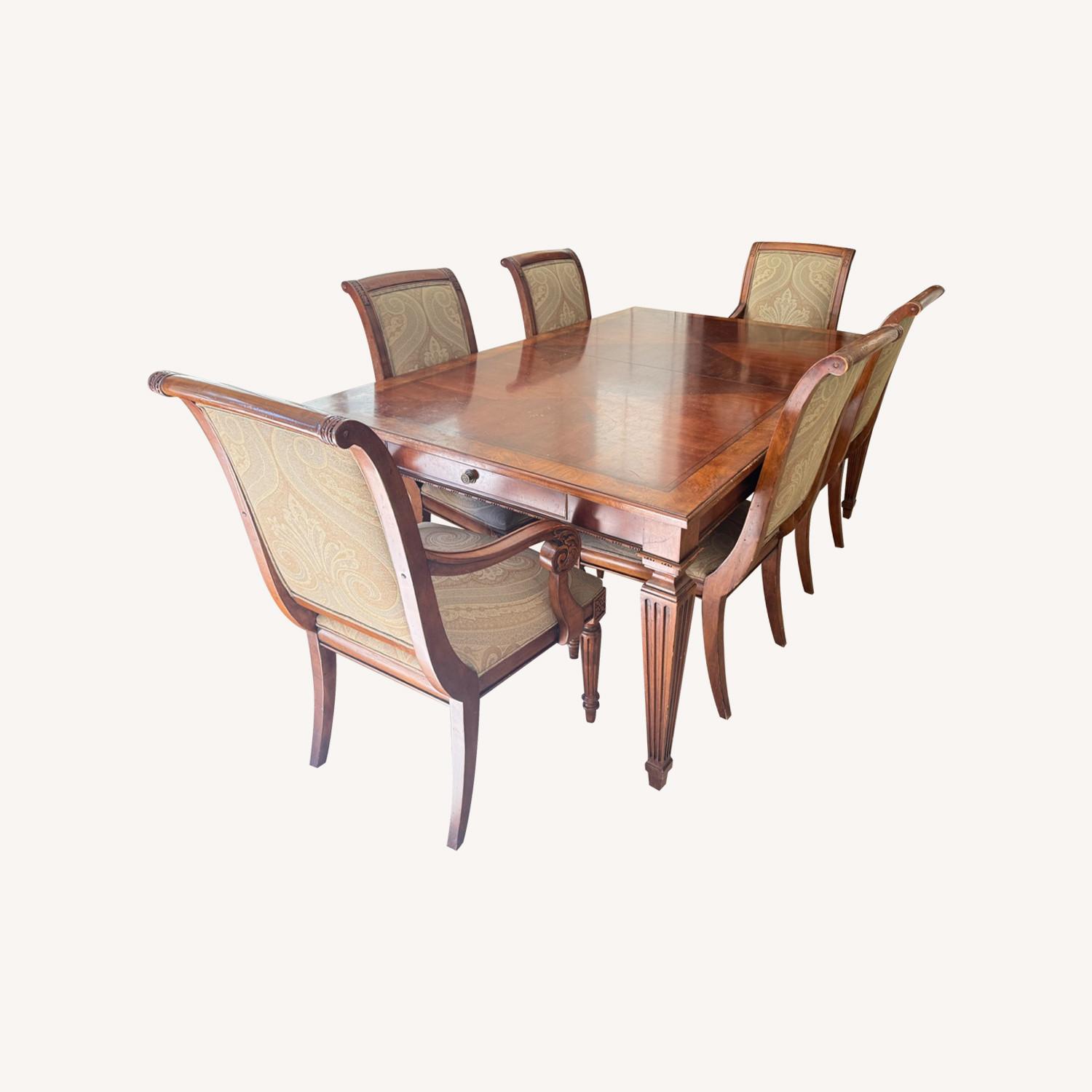 Ethan Allen Burlwood Extendable Dining Table - image-0
