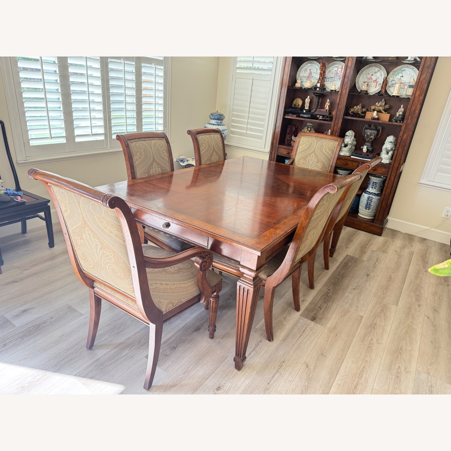 Ethan Allen Burlwood Extendable Dining Table - image-1