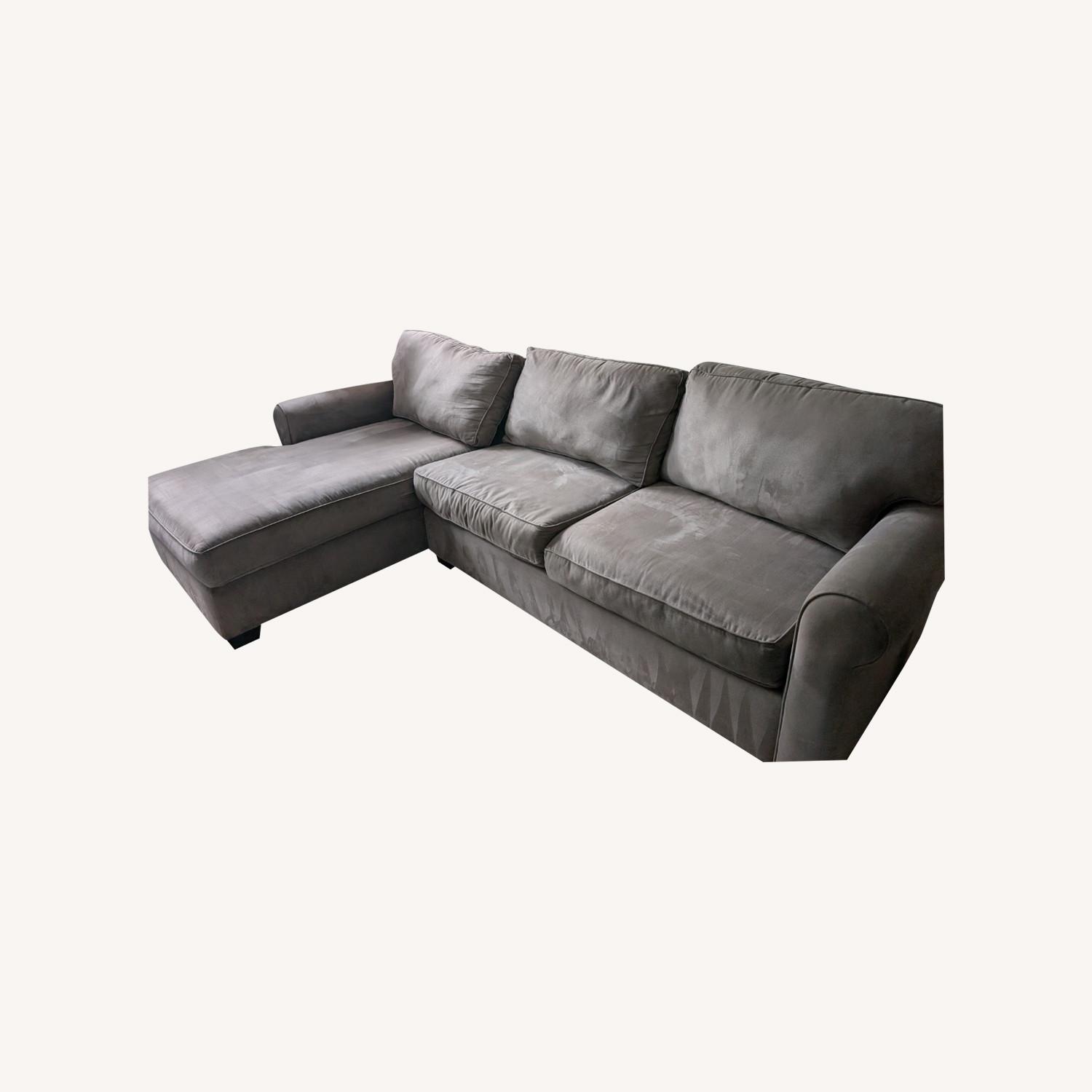 Grey Couch with Chaise - image-0