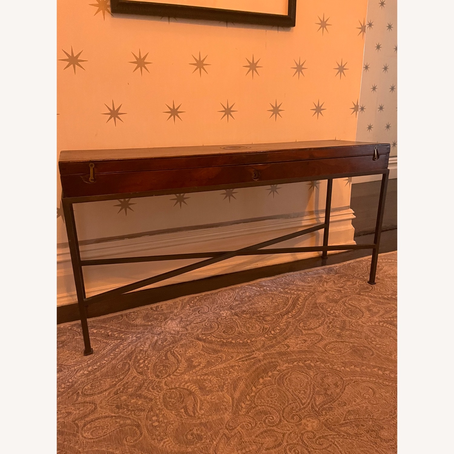 Antique Gun Box on Custom Metal Frame - image-1