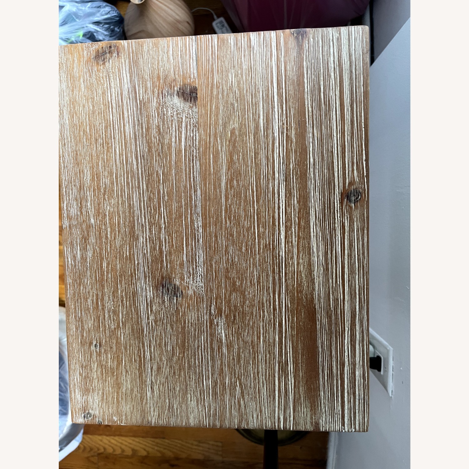 Charming Natural Wood Side Table with Drawers - image-4