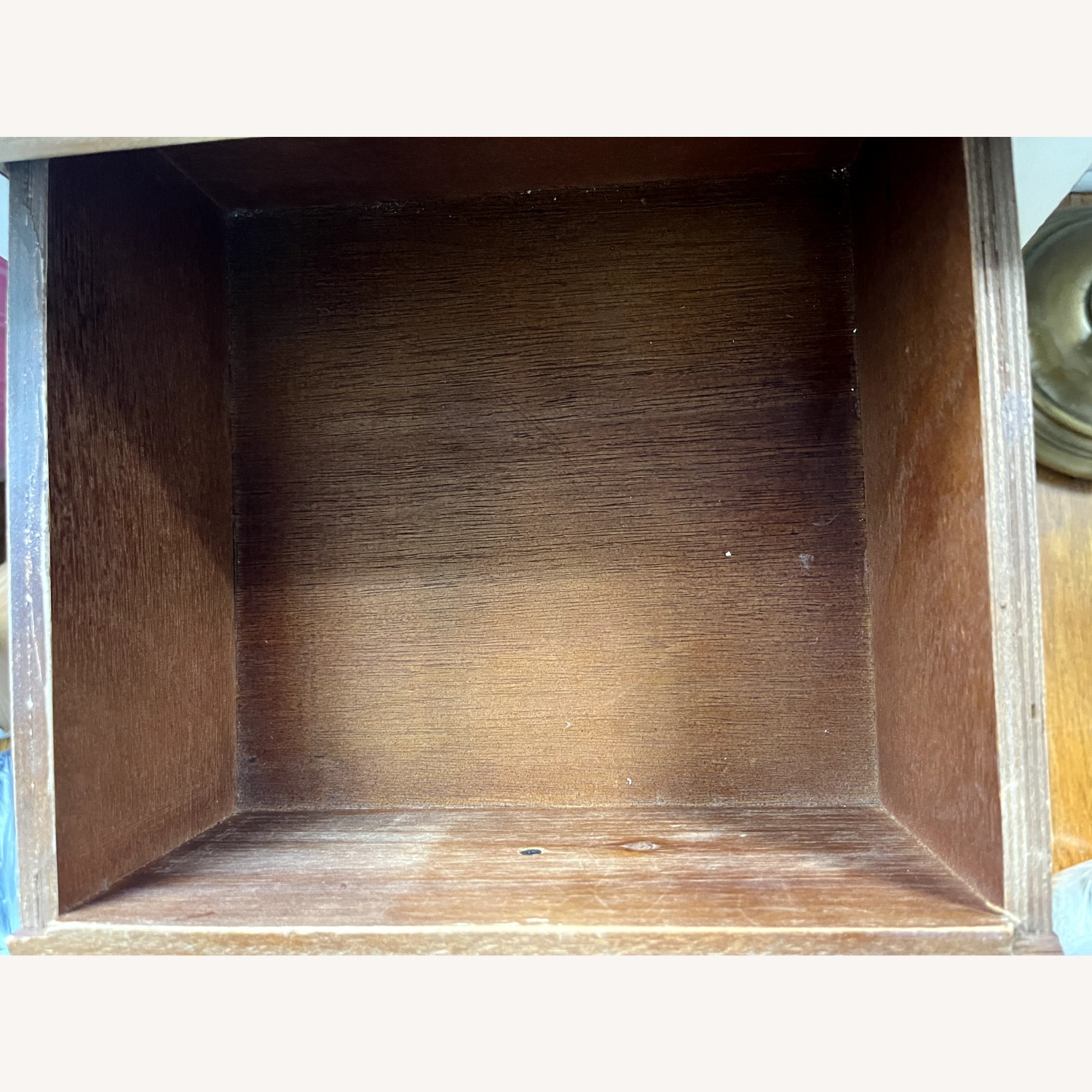Charming Natural Wood Side Table with Drawers - image-3