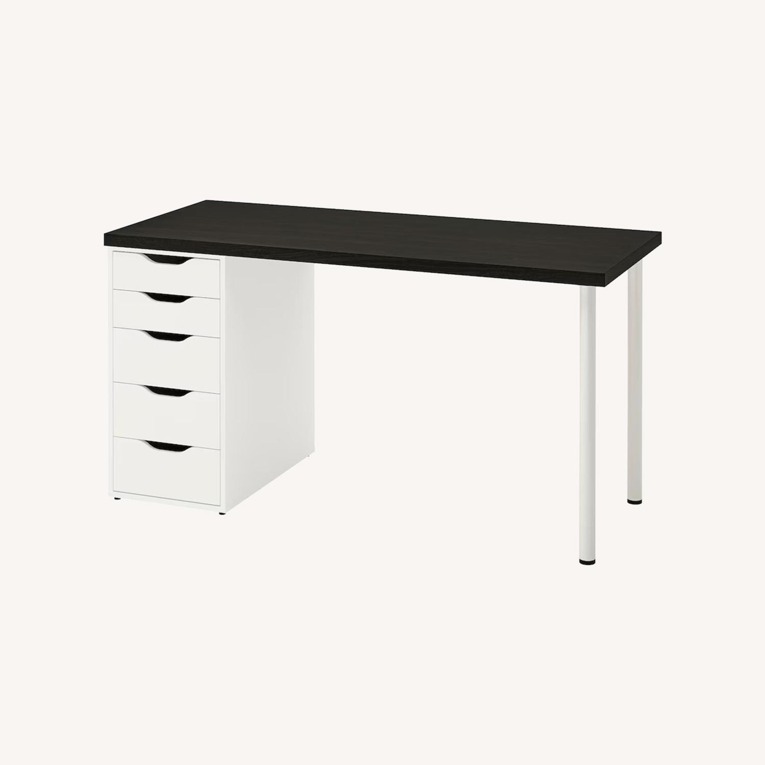 IKEA Lagkapten Desk with Alex Drawers - image-0