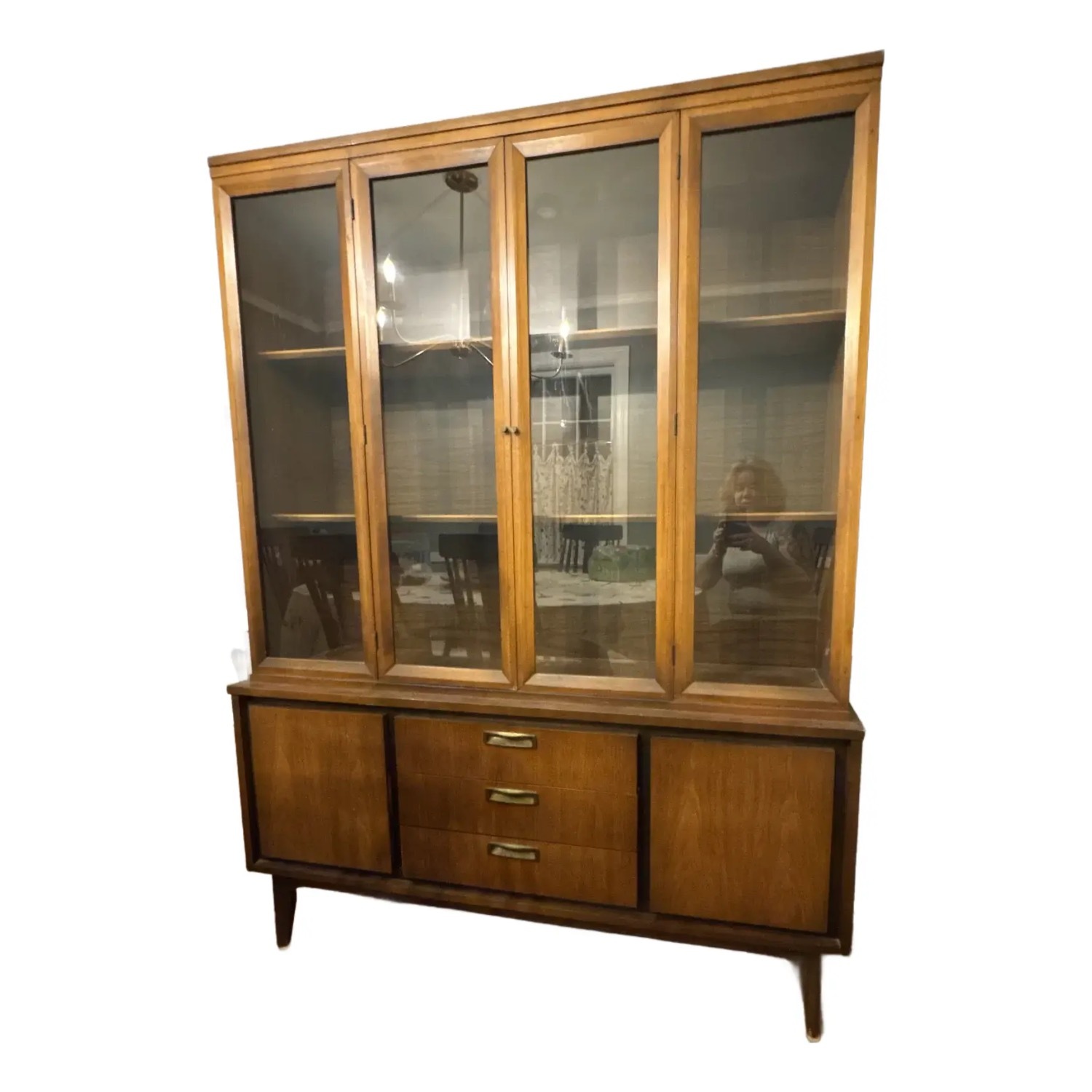 1960s Mid-Century Modern Walnut Hutch - Garrison - image-1