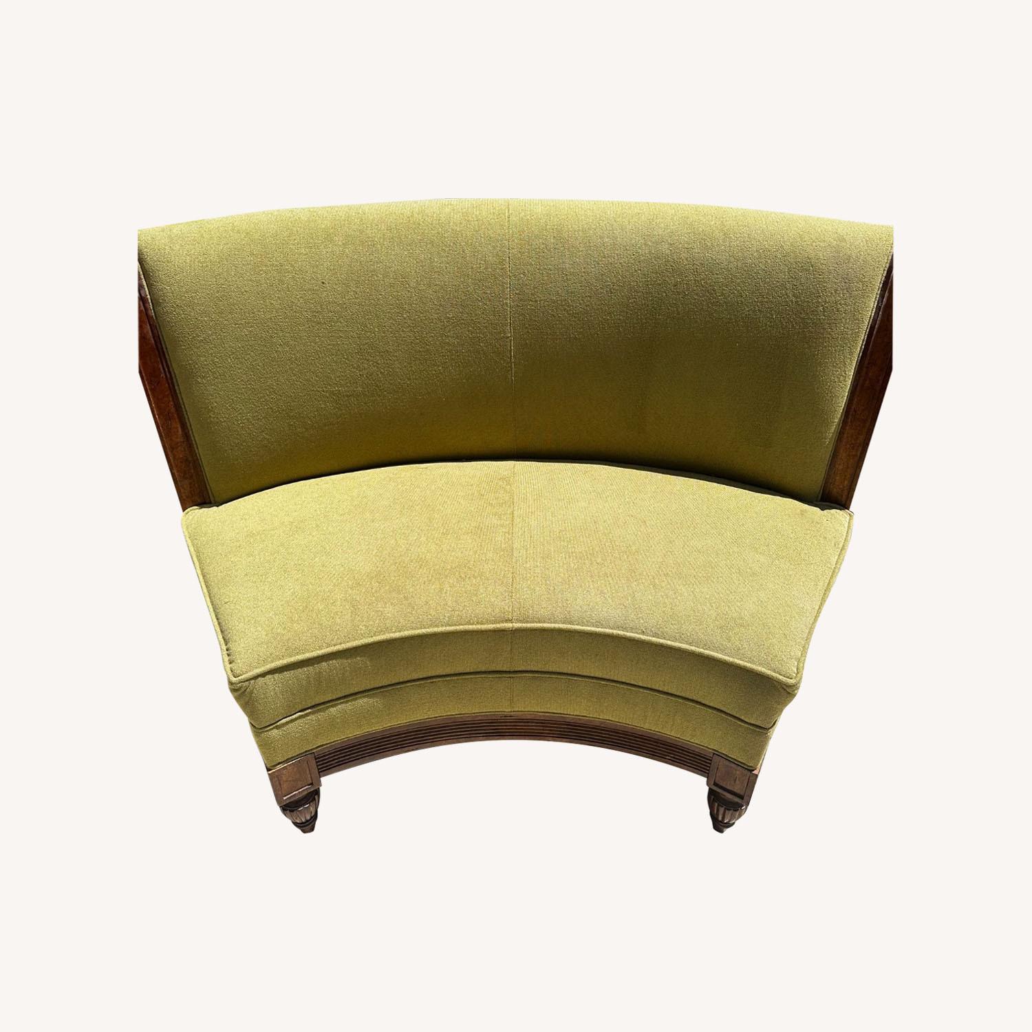 Century Furniture Curved Sattee Green - image-0