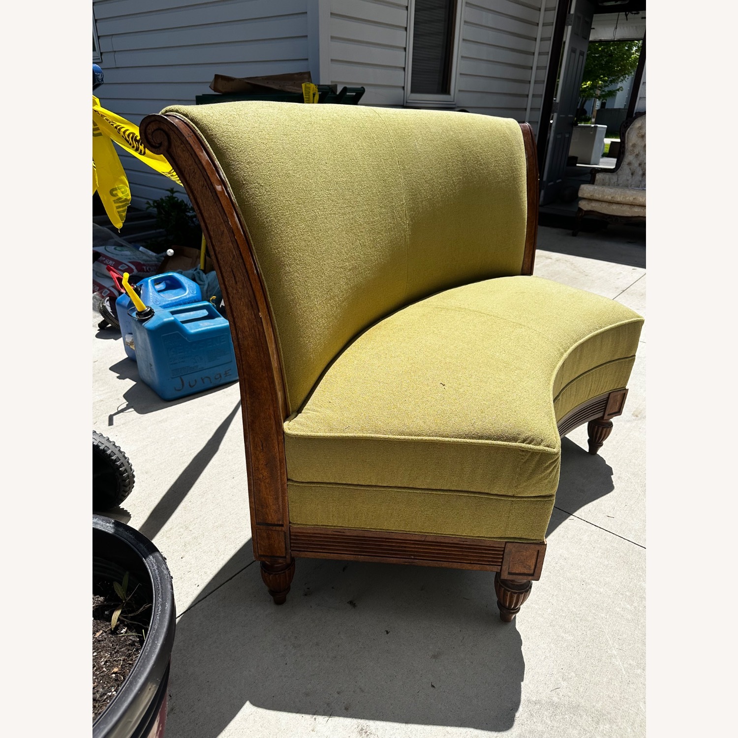 Century Furniture Curved Sattee Green - image-2