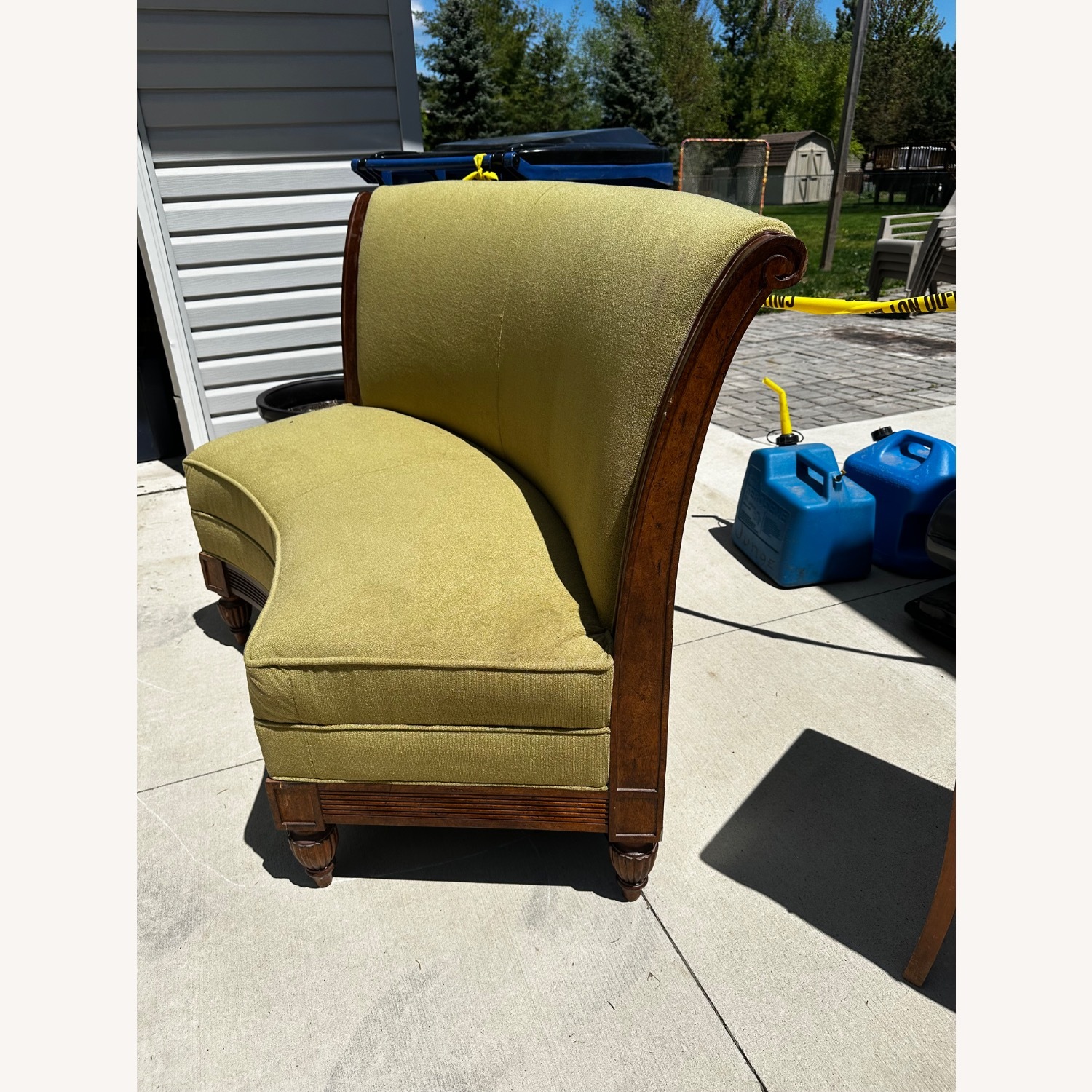 Century Furniture Curved Sattee Green - image-4