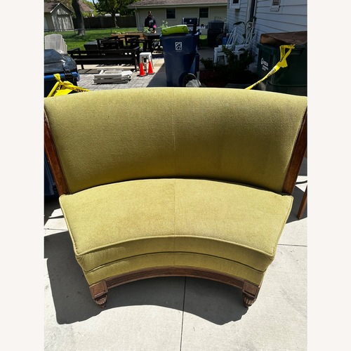 Used Century Furniture Curved Sattee Green for sale on AptDeco