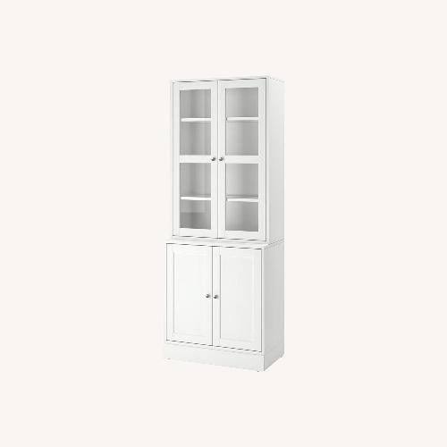 Used Storage Combination Cabinet W Glass Doors for sale on AptDeco