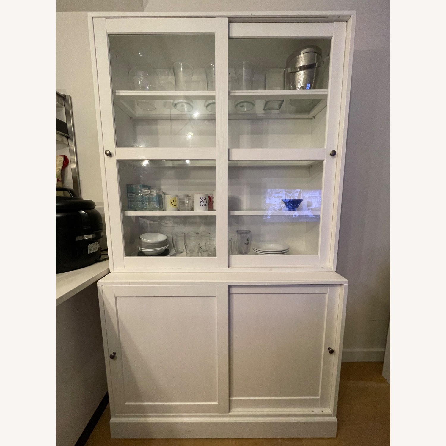 Storage Combination Cabinet W Glass Doors - image-2