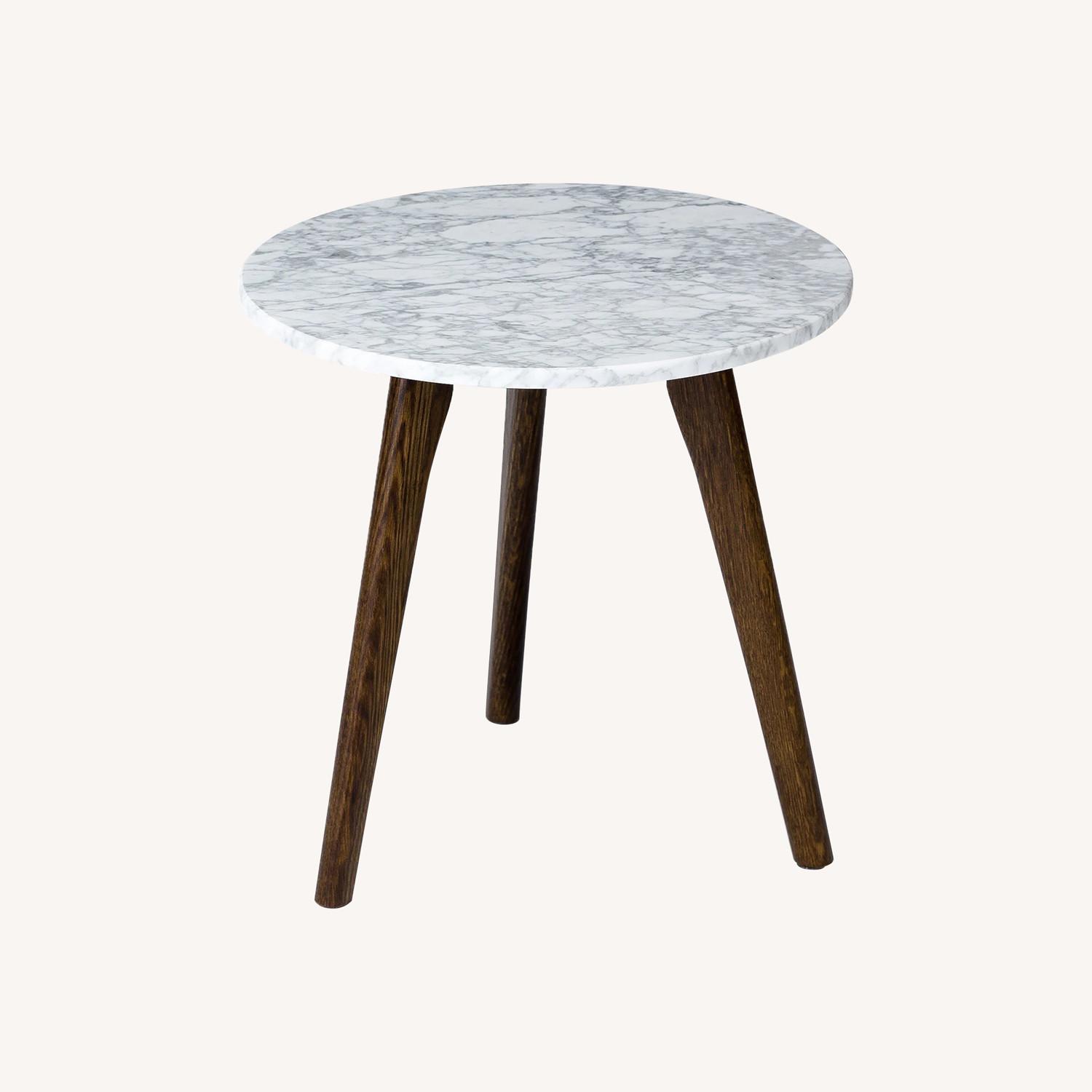 Article Mara Marble and Walnut Side Table - image-0