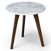 Article Mara Marble and Walnut Side Table