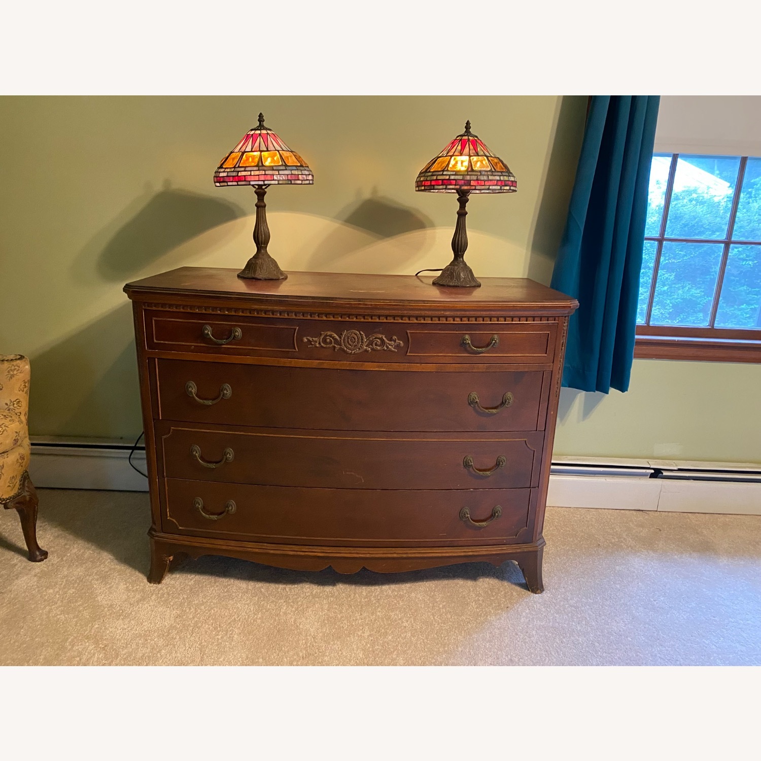Antique Mahogany Bureau Chest of Drawers - image-1