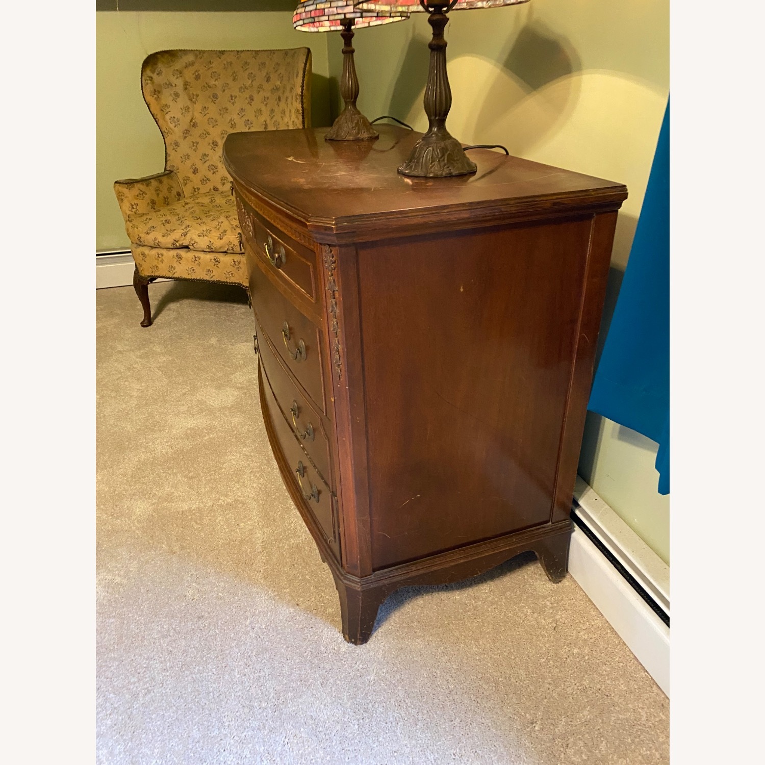 Antique Mahogany Bureau Chest of Drawers - image-3