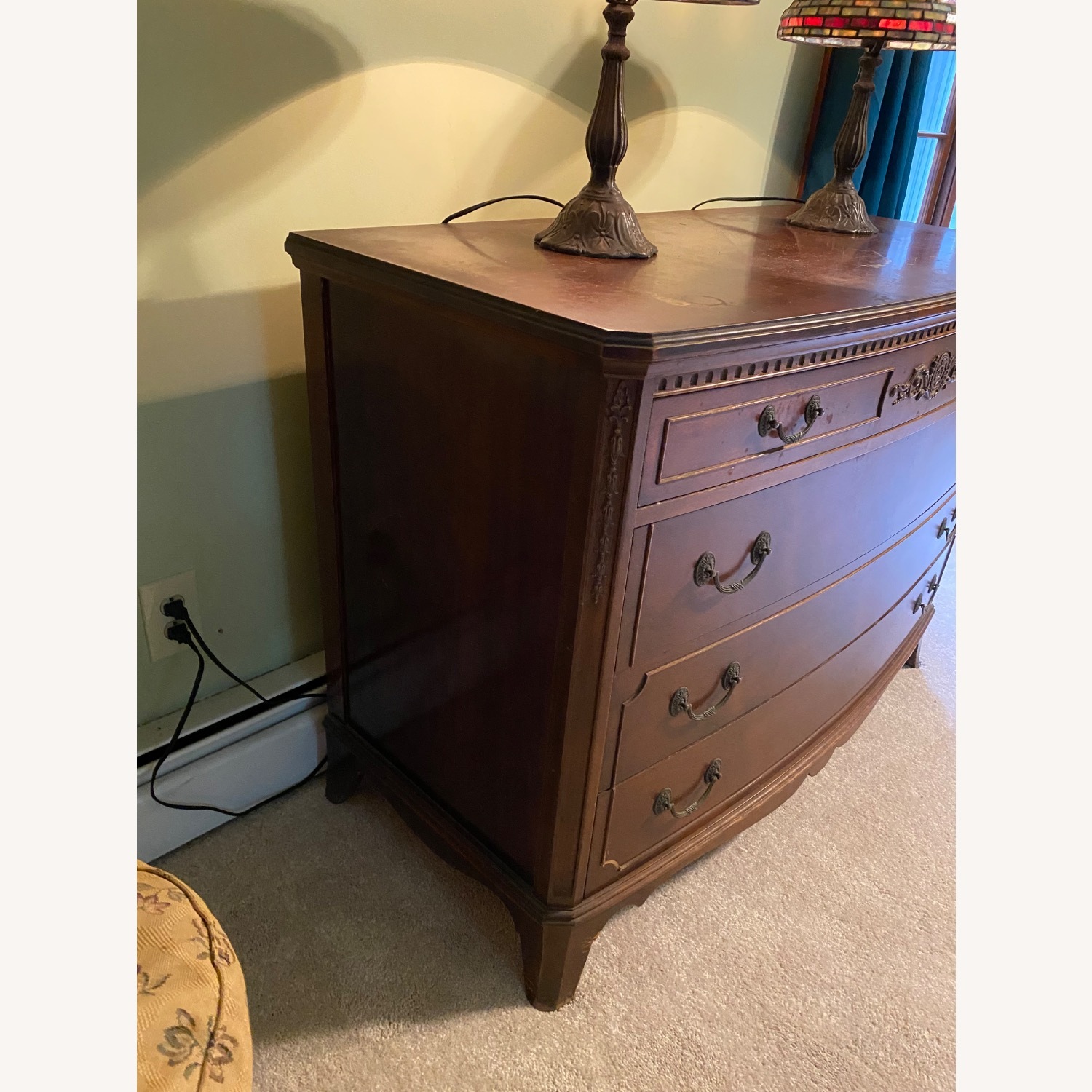 Antique Mahogany Bureau Chest of Drawers - image-4