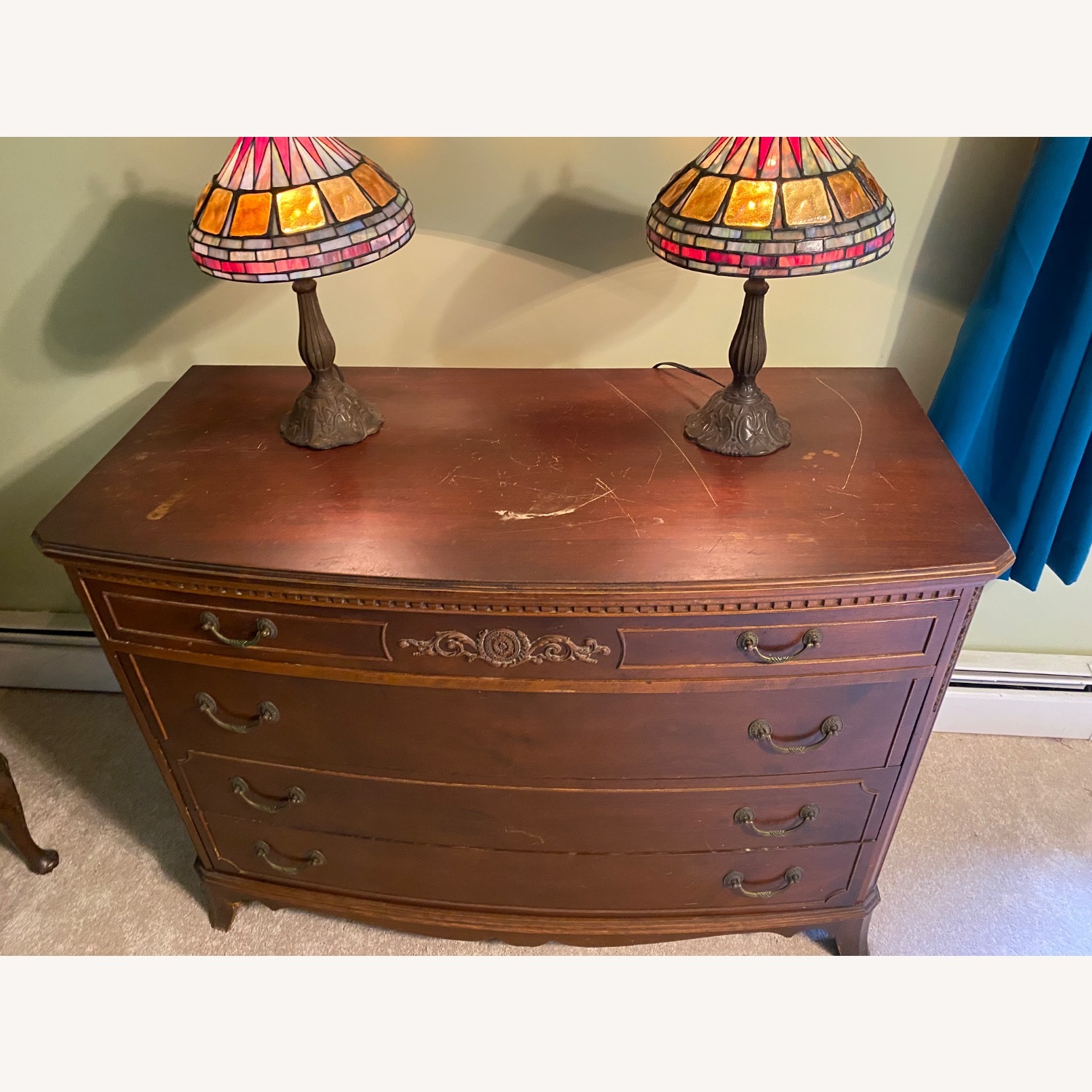 Antique Mahogany Bureau Chest of Drawers - image-2