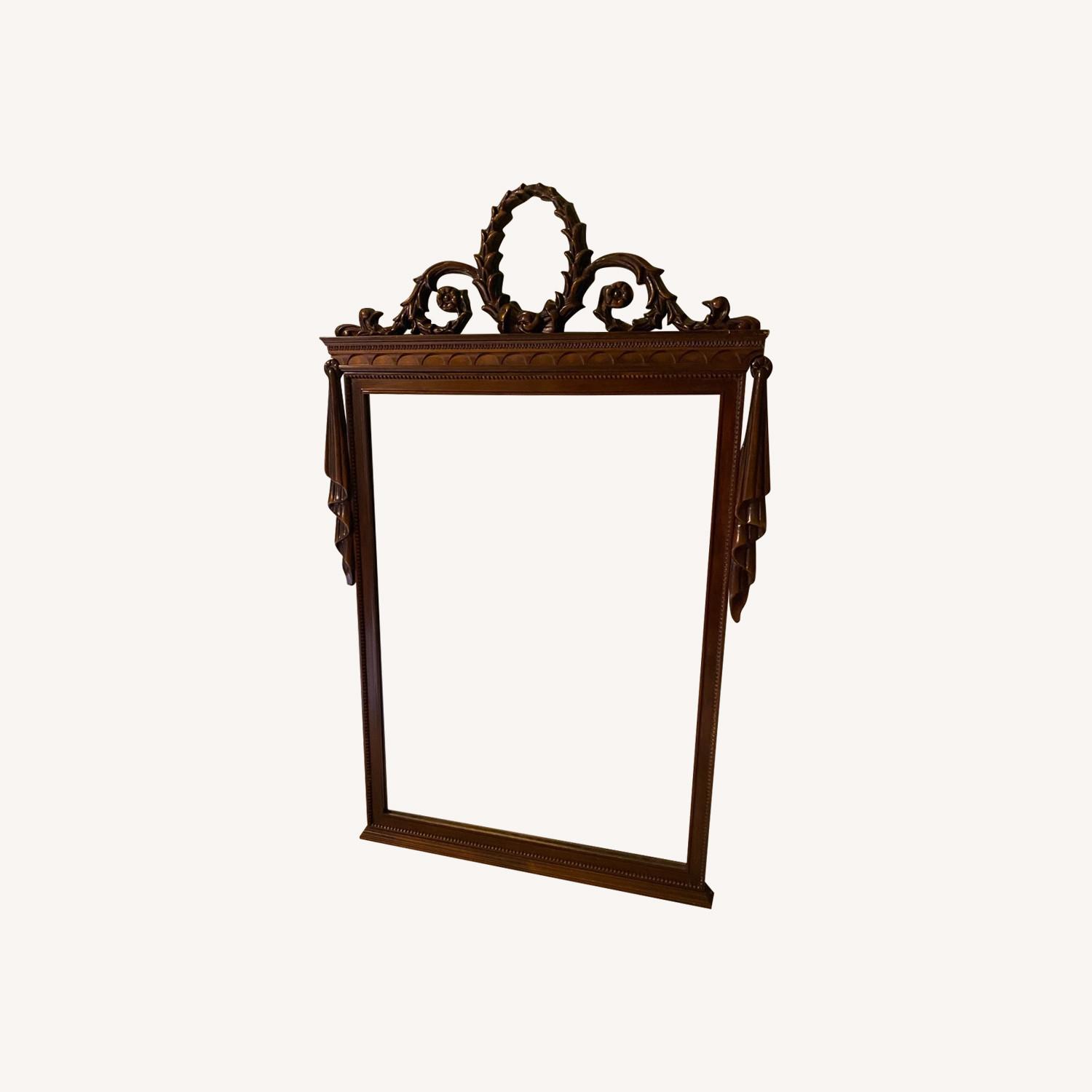 Antique Vintage Mahogany Wall Mirror  - image-0