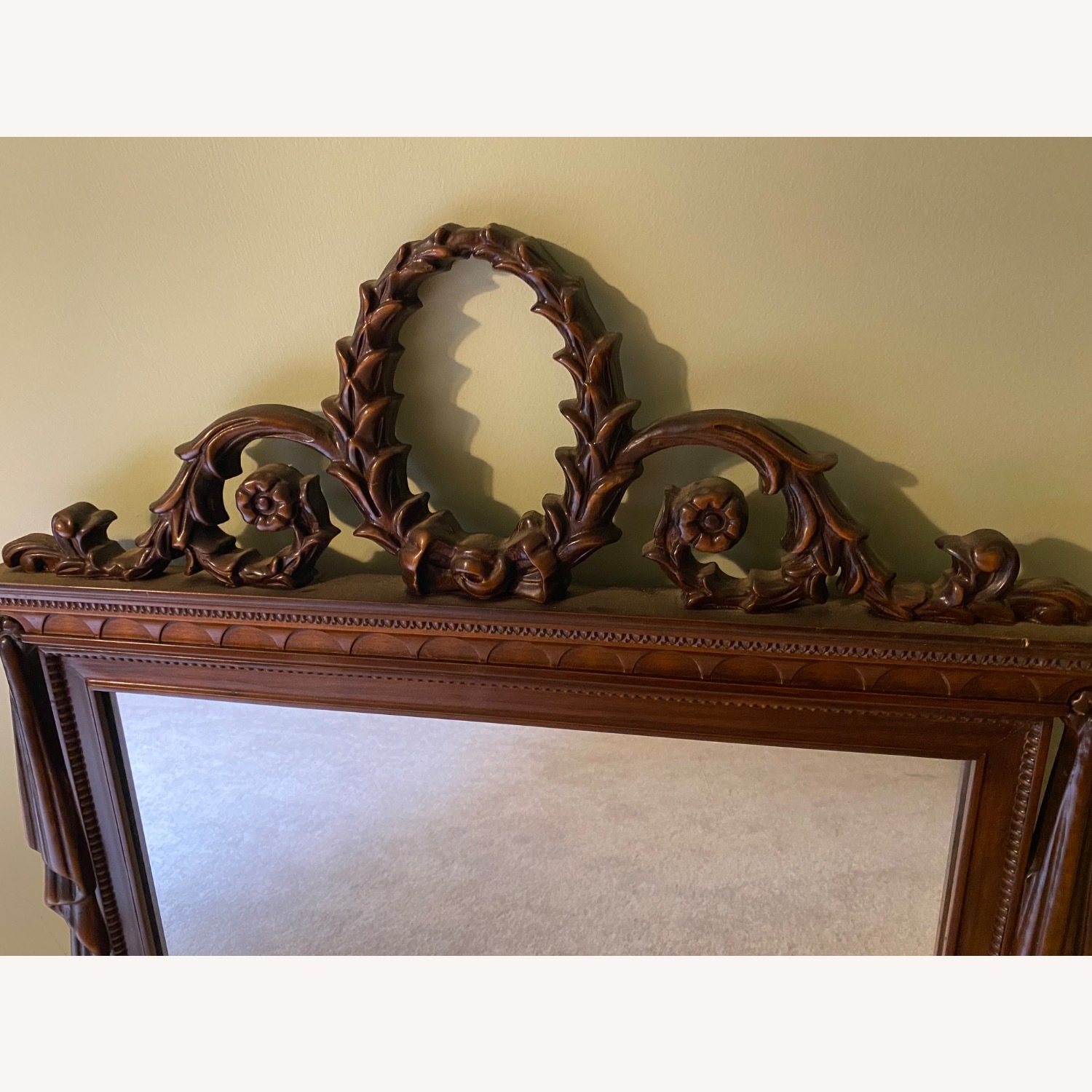 Antique Vintage Mahogany Wall Mirror  - image-4